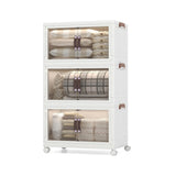 Stackable Storage Boxes Bins with Lockable Casters 25.5" x 16 x 43.5 12927087
