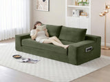 Memory Foam Cloud Loveseat Sofa, 2 in 1 Convertible Folding Couch Bed, No Assembly Compressed W2677P395126