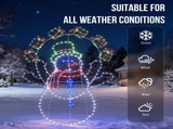 5FT Fun Juggling Snowman Christmas Yard Decorations, Pre-lit 2D Animated Snowman with 358 LED 36893514