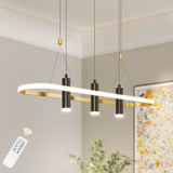 Javeriah 4 - Light Black/Gold Dimmable LED Pendant Light T3177P284002