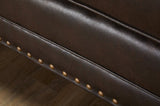 Leinster Fabric Upholstered Nailhead Loveseat in Espresso T2574P196594