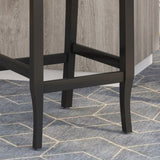 Vienna Contemporary Fabric Tufted Wingback 31 Inch Counter Stools, Set of 2, Teal and Dark Brown 64856.00T
