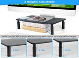 Adjustable Monitor Riser Stand, 3Level Height Adjustable Metal Monitor Stand with Ventilated Mesh 05957790