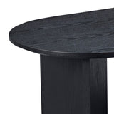 Length 39.37 Inch Modern Coffee Table,MDF Oval Coffee Table for Living Room,Small Coffee Table with W2582P217992