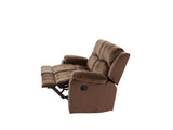 Motion Loveseat 1pc Living Room Furniture Chocolate Padded Suede Plush Cushion Couch Metal Reclining B011P205571