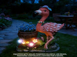 Outdoor Garden Sculpture Flamingo Flower Pot Planter - Unique Yard Statue Decoration, Interesting W5398P454683