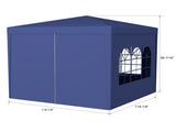 3 * 3m 4 sided , spiral tube pergola made of blue PE fabric, 10'x10 'party tent with 4 25945539