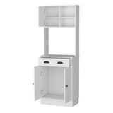 Powell Microwave Kitchen Cabinet with 3-Doors, Handles and Drawer B128P148794