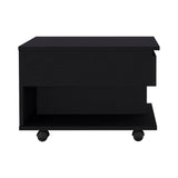 Luanda Lift Top Coffee Table, Casters, One Shelf -Black B07091883