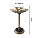 Bronze bird bath feeder with flowerpot base 90641002