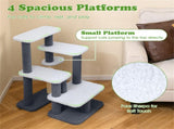 2-in-1 Cat Stairs & Tree with Sisal Scratching Post, 4 Levels Pet Steps for Elderly Cats & 45804327