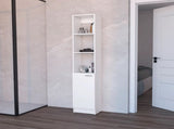 White Linen Cabinet with 1-Door B062P193661