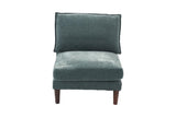 Beautiful Mineral Color Armless Chair Morgan Fabric 1pc Chair Soft Cushion Wood Legs Living Room B011P278579