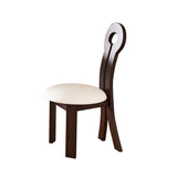 Dining Chairs Set of 2, Key-design Home Chairs, PU Leather Solid Wooden Dining Chairs with White W2700P237226