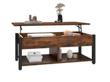 Coffee Table with Storage, Lift-Top Wooden Center Table for Home & Office, Rustic Brown 63662847