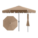 10 Feet Patio Umbrella with Crank Tilt Adjustment - Beige 07159711