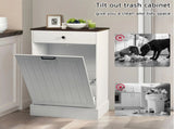 Self-pickup is not supported.Tilt Out Trash Can Cabinet, Hidden Wooden Trash Can Cabinet with 66903259