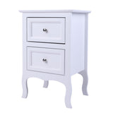 2pcs Country Style Two-Tier Night Tables Large Size White 65778449