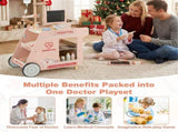 Wooden Doctor Playset for Kids Pretend Play Doctor Kit with Cart Gift for Toddlers Boys Girls Aged 89232646