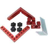 Get Precise Woodworking Results with 6pc Set of 14cm 90 Degree Angles Positioning Squares & Clamps 08803935