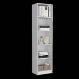 Home Xs Bookcase with 5-Tier Shelves and Slim Design -White -Office B200137829