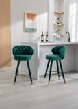 COOLMORE Counter Height Bar Stools Set 2 for Kitchen Counter Solid Wood Legs with a fixed height W1539111148