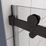 Glass shower door, sliding door, with 5/16" tempered glass and Matted Black finish 6074 W2122P167013