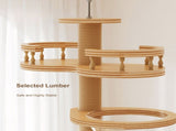 Adjustable Height Floor-to-Ceiling Cat Tree Made of MDF Board, Tall Cat Tower with Sisal Scratching 16442670