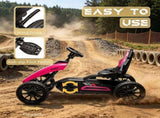 Pink Kids Pedal Go Kart Swing Axle & Shock-Absorbing Wheels, Promote Kids Physical Exercise While 91749377