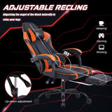 Gaming Computer Chair with Wheels, Adjustable Height Pu Leather Gamer Chair Office Desk 00283337
