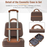 Hardshell Luggage Sets 3 Pieces 20"24" Luggages and Cosmetic Case Spinner Suitcase with TSA Lock N732P171583O