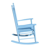 wooden porch rocker chair blue W49528620