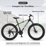 ZNTS S26109 26 Inch Fat Tire Bike Adult/Youth Full Shimano 21 Speed Mountain Bike, Dual Disc Brake, W1856121708