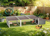 Large Chicken Coop with Run, 20.93 Sq Ft Outdoor Poultry Cage, Weatherproof Asphalt Roof, Wooden Hen 82011200