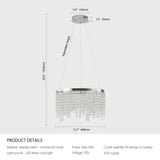 15.7-inch Fancy hanging ceiling lamps luxury modern pendant light crystal chandelier W1340P222514