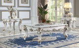Antique Pearl Coffee Table with Scrolled Leg B062P209127