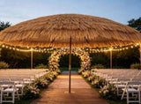 1.6 x 16.4 ft Artificial Thatch Roofing Roll, Waterproof & Fire-Resistant, for Patio, Pool & Beach 29656545