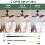 28 lnch Ceiling Fan with Lights Remote Control,Small Ceiling Fan Flush Mount, 5 Reversible Blades, W2352P204385