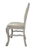 ZNTS ACME Dresden Counter Height Chair in PU & Bone White Finish DN01704