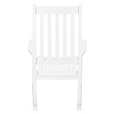ZNTS 68.5*86*115CM Square Wooden Rocking Chair White 67747455