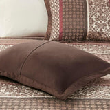 5 Piece Jacquard Quilt Set with Throw Pillows Red King/Cal King B03597548
