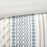 King/Cal King Cotton Printed Duvet Cover Set with Chenille B03596510