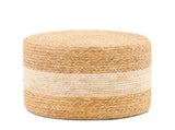 Handmade Woven Foot Stool Natural Water Hyacinth Ottoman for Home Decor & Seating White 43921509