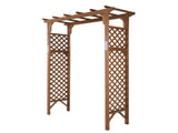 152*60*215cm Beautiful And Practical Flat-Topped Wooden Arch Garden Arch Dark 41343931
