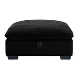 Corduroy Fabric Ottomans Footrest to Combine with 2 Seater Sofa, 3 Seater Sofa and 4 Seater Sofa, W714P213537