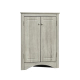 ZNTS Oak Triangle Bathroom Storage Cabinet with Adjustable Shelves, Freestanding Floor Cabinet for Home 45261671