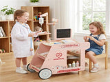 Wooden Doctor Playset for Kids Pretend Play Doctor Kit with Cart Gift for Toddlers Boys Girls Aged 89232646