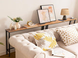 2 Pack 39.4" Narrow Console Sofa Table with Power Outlets and USB Ports, Long 66740775