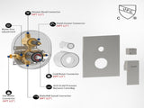Male NPT Brushed Nickel Shower System, 12 Inch Shower Fixtures Rain Shower Head with Handheld Shower 10324049