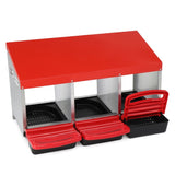 ZNTS 3 Compartment Roll Out Nesting Box with Plastic Basket, Egg Nest Box Laying Box Hens 82562663